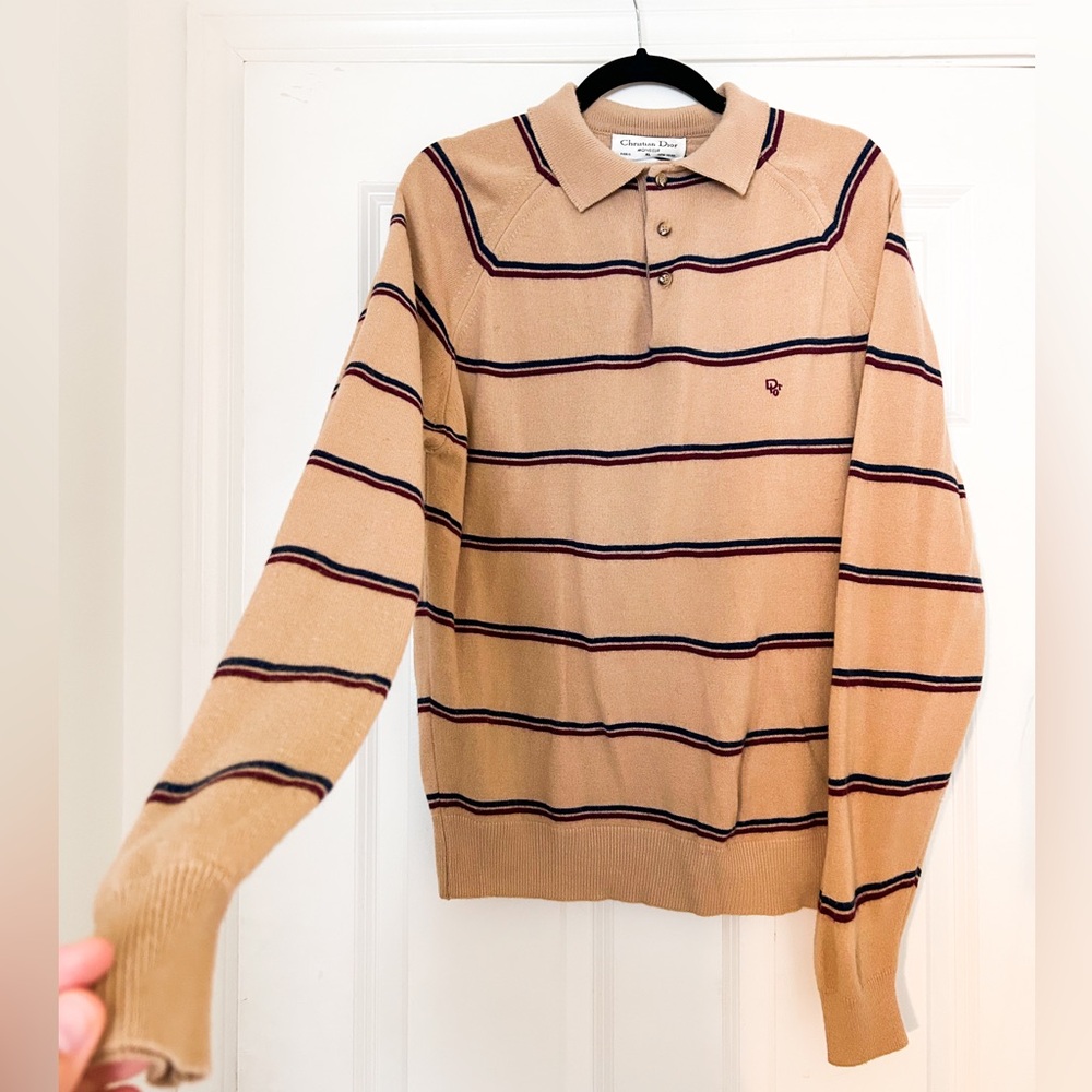 Camel striped sweater
